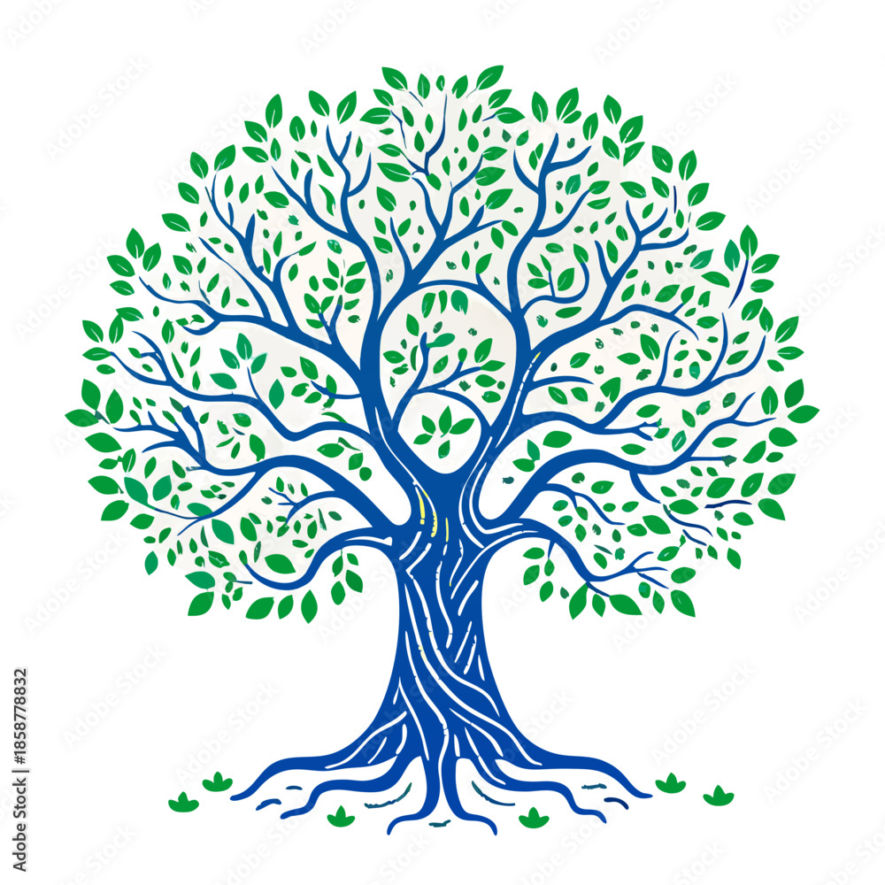 Fototapeta premium green tree vector illustration