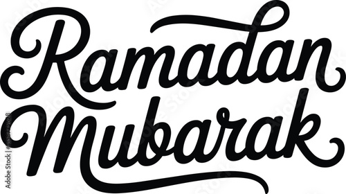 Simple Elegant Ramadan Mubarak Arabic Script Design