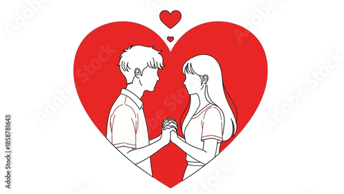 Romantic Family Love Celebration Illustration