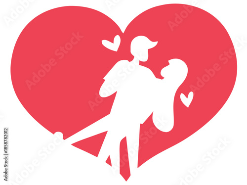 Heartwarming Romantic Family Scene with Love and Valentine Elements