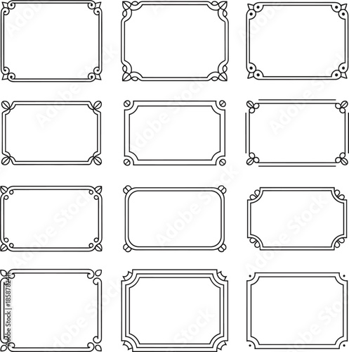 Decorative Classic Border Frames and Elegant Certificate Outlines