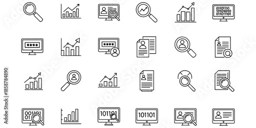 Set of music icons for design and web