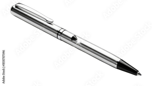 Silver pen isolated on transparent background isolated on transparent background