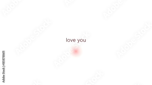 A minimalist white background features the words 