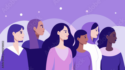 Diverse women united in solidarity