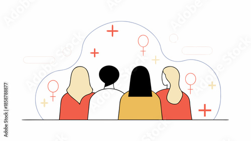 Diverse group in discussion