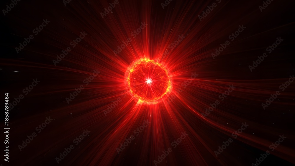 Fototapeta premium Atomic Red Power Core