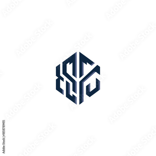 Free Download Geometric logo design concept for corporate branding displayed on a white background - GFXLoad