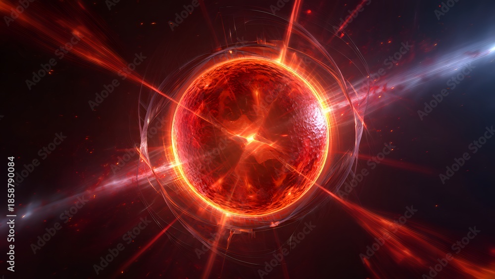 Obraz premium Red Plasma Singularity