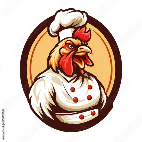 Farm Chicken Cartoon Chef Character Design