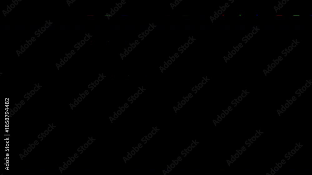 VHS no signal overlay with TV static error, split RGB distortion, and ...
