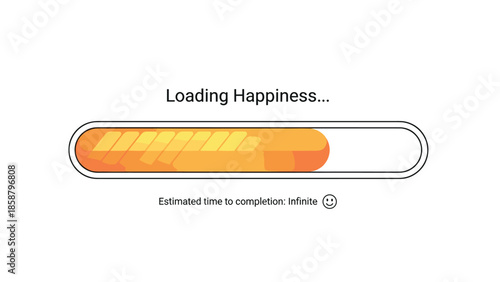 Loading Happiness progress bar with infinite wait