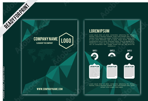 Brochure layout design: A modern brochure design features clean lines, geometric shapes, and a minimalist aesthetic.