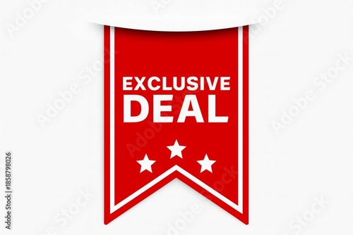 Wallpaper Mural Exclusive deal banner with red and white color Torontodigital.ca