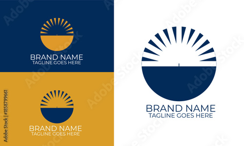 Modern Minimal Sunflower Logo Design for Eco Friendly Branding