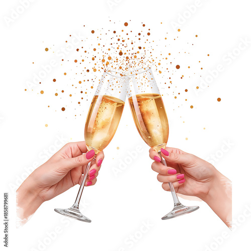 Friends Celebrate With Cheers and Sparkling Drinks During a Joyful Gathering ...