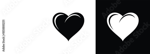 Glossy Heart Icon Vector for Valentine's Day and Romantic Love Symbols