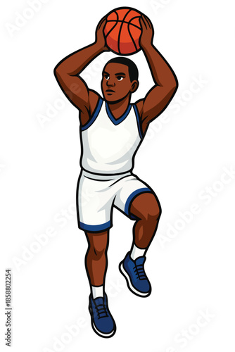 Professional basketball player in action