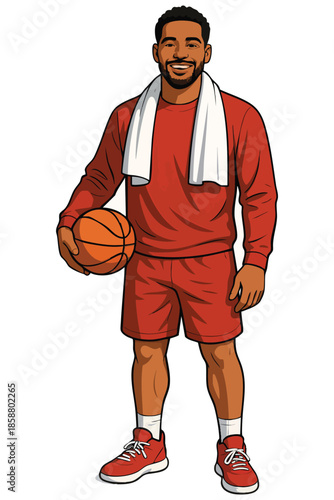 Professional basketball player in action