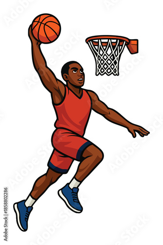 Professional basketball player in action