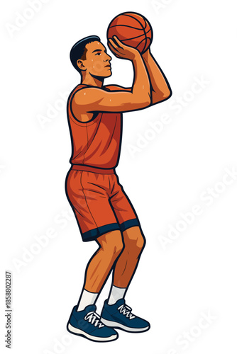 Professional basketball player in action