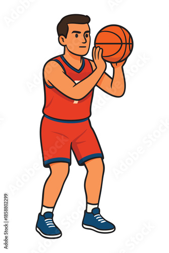 Professional basketball player in action