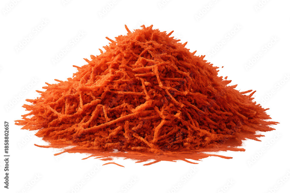 Naklejka premium Orange pile of fibrous material on a transparent background image HD