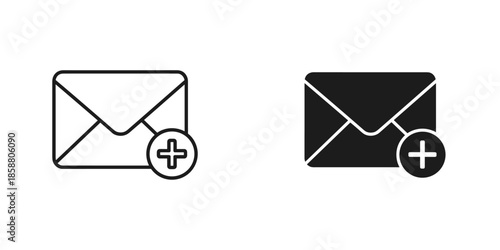 Email Icons with Plus Signs