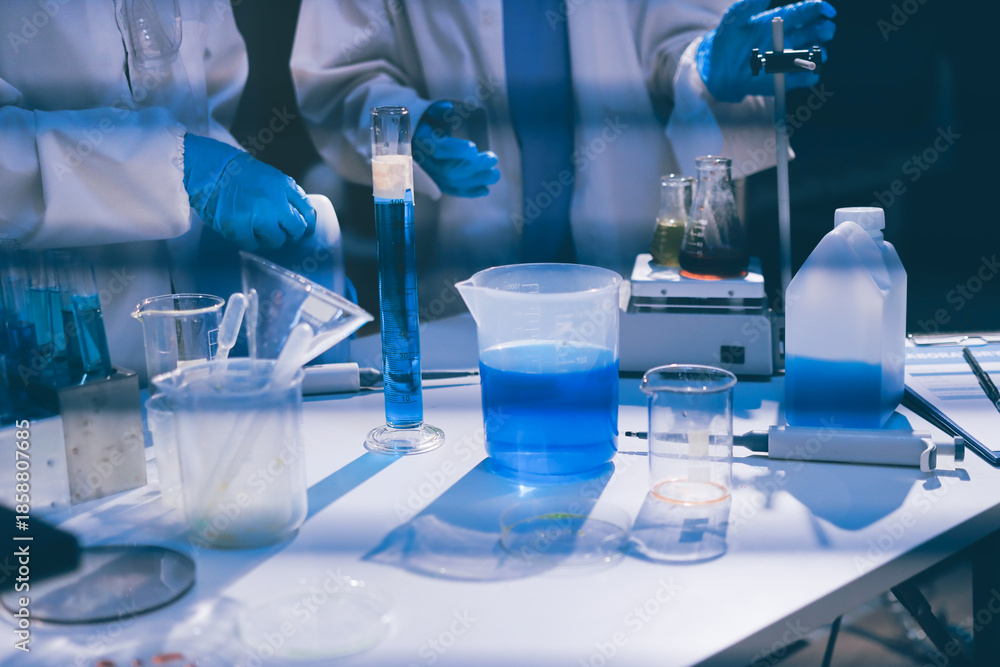 Fototapeta premium Researchers working in the clinical laboratory