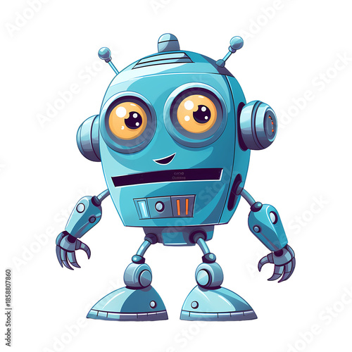Charming vintage robot toy in 50s style