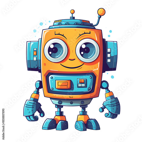 Charming retro robot toy from the 50s