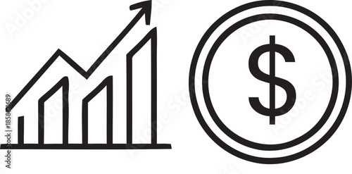 Financial growth and investment icon