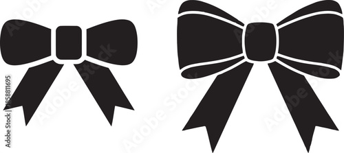 Black bow ties in white background for fashion and design