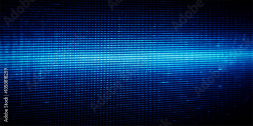 Futuristic blue abstract background featuring a digital binary code pattern and light technology lines on a dark motion grid wallpaper design