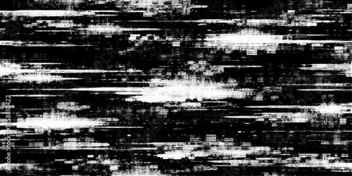 Vintage black and white abstract grunge background featuring a dirty ink splat texture with a rough paint brush stroke border and splattered paper design element