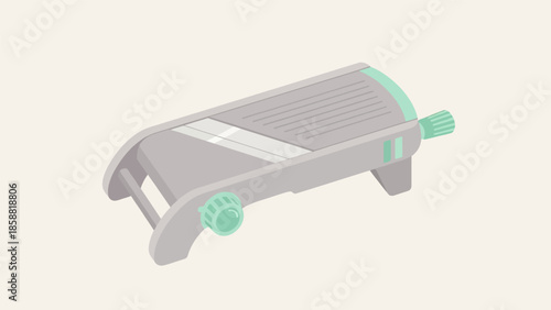 Illustration of a mandoline slicer for food preparation in the kitchen.