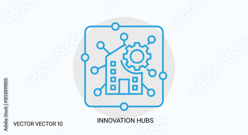 Innovative Hubs - A Conceptual Illustration of Technological Advancement and Collaboration.