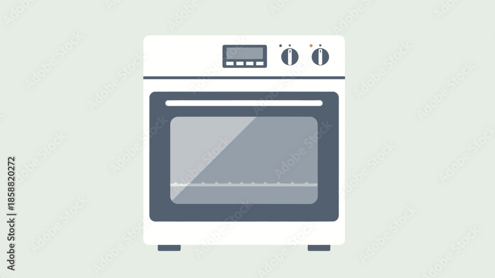 Obraz premium Illustration of a modern electric oven for baking and cooking.