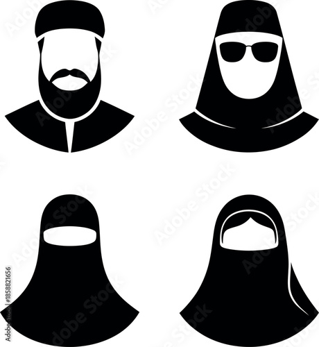 Islamic headwear and face coverings for men and women