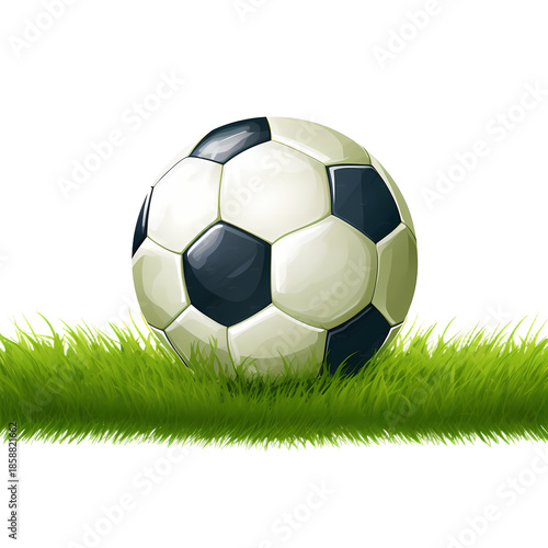 Soccer on Field Transparent Background Illustration