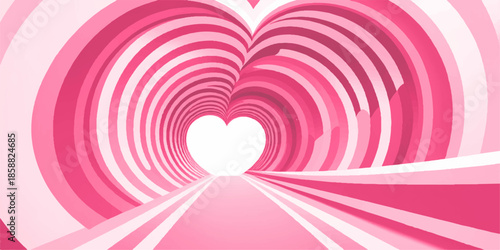 Pink background with hearts for a romantic Valentine's Day card, symbolizing love, passion, and celebration in a beautiful vector illustration design