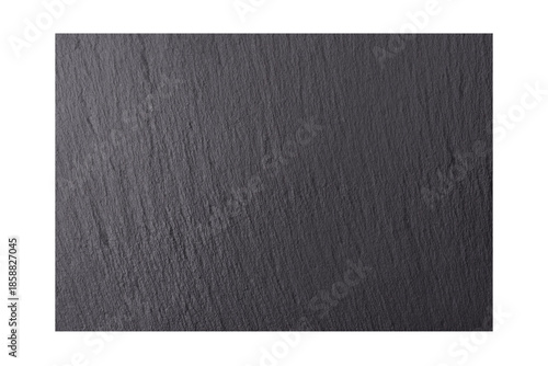 A black slate stone board or plate, an empty kitchen utensil. A black slate board