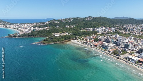 Wallpaper Mural Aerial view of Praia de Bombinhas in Santa Catarina, Brazil, on a sunny day Torontodigital.ca
