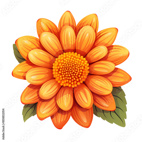 Elegant Flower Drawing on White Background