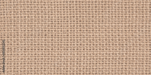 Macro closeup of rough brown burlap sackcloth texture