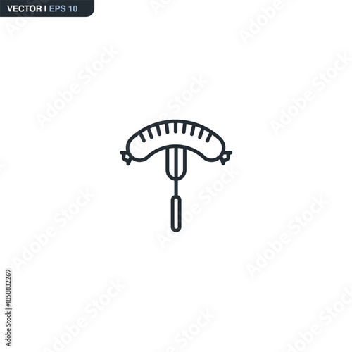 Sausage on Fork Icon