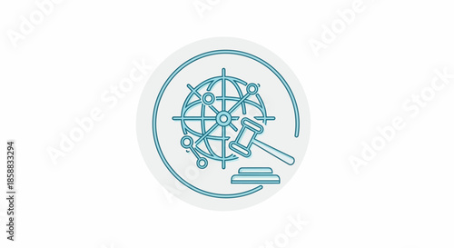 Global Justice and Legal System Symbolizing International Law and Order.