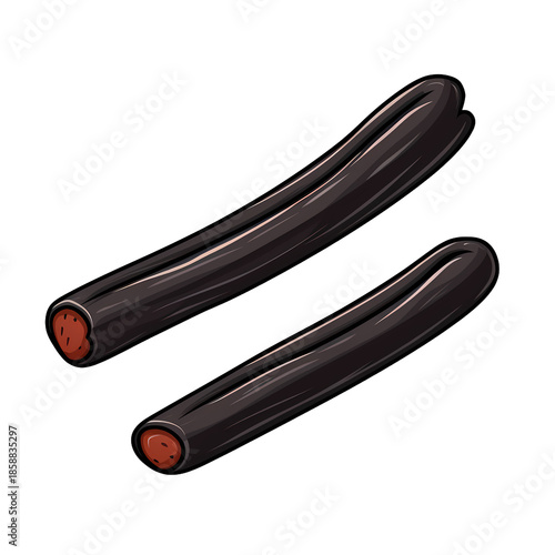 Sweet Licorice Candy Duo Stock Vector