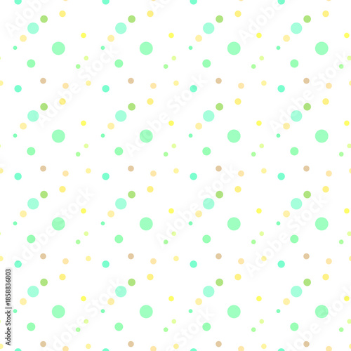 Texture with circles. Splash effect banner. Dotted abstract illustration with blurred drops of rain. Seamless pattern for fabric, textile.
