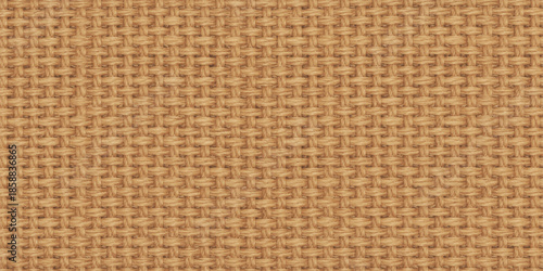 Rough brown burlap textile texture close-up